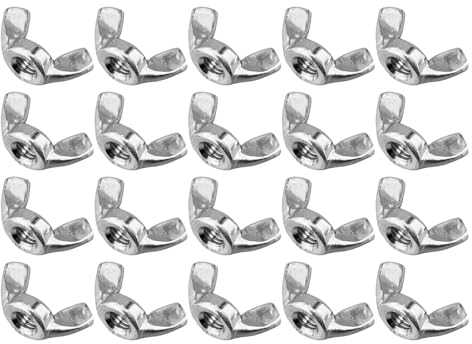 Dadi a farfalla DIN 315, M6, 20 pezzi, in acciaio inox, A2, di alta qualità, set di dadi ad ala metrici, in acciaio inox, dadi ad aletta, dimensioni filettate a mano