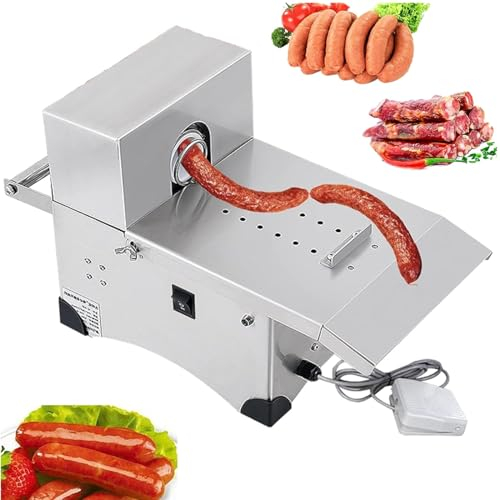 ZXSYYDS Electric Sausage Tying Machine,Stainless Steel Automatic Sausage Tying,Maker Meat Stuffer Accessories for DIY Sausage, Sausage Tying Knotting Machine with Foot Switch