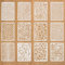 12 Stück Scrapbooking Schablonen, Journal Schablonen Set Geometrische Wiederverwendbar Zeichnen Malschablonen für DIY Holz Möbel Wand Kinderzimmer Tagebuch Dekor 14.8x21cm