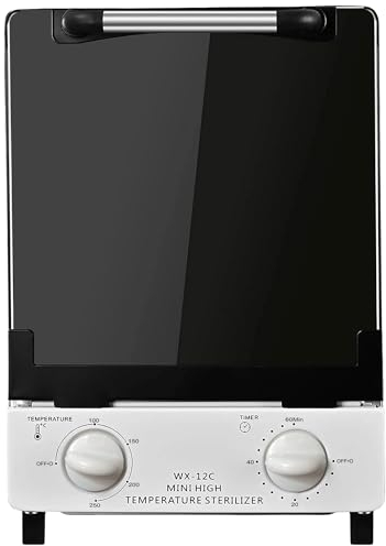 JOJOCOSMOC 1000W de chaleur sèche haute température Stérilisateur, 250℃ Stérilisateur à air chaud Désinfection, 12L Petits stérilisateurs pour outils de coiffure,outils à ongles, outils cosmétiques