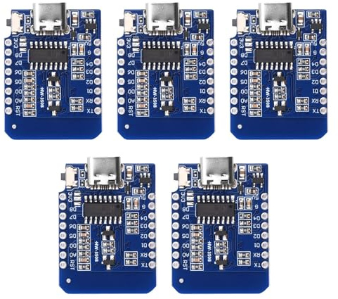 5 Stück ESP8266 Type C Mini Board NodeMCU Entwicklungsboard ESP8266 mit WLAN-Modul CH340G ESP8266-12F