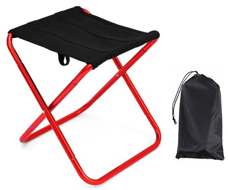 HDOYTXXM Tragbarer Campinghocker Fußstützen Outdoor Klapphocker Angelstuhl Bequemer Hocker Leicht Zu Tragen