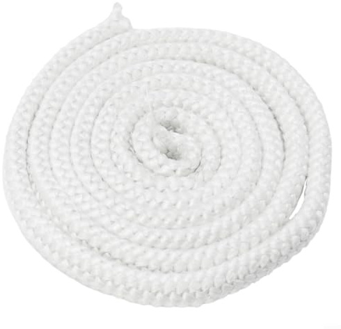 Schornstein-Dichtschnur mit Fiberglas-Material für optimale Abdichtung in Holzöfen und -kesseln, Verwendung in verschiedenen Heizgeräten (2,5 m x 14 mm)