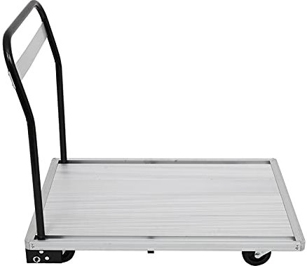 Faltbarer Handwagen, Pritschenwagen, Plattformwagen, zusammenklappbar, multifunktional, beweglicher Aluminium-Faltgriff, rollender Pritschenwagen, Handwagen, Tragkraft 355 kg, Hochleistungs-