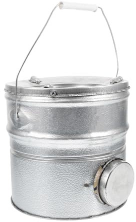 CHILDWEET Portable Outdoor Coal Stove Small Metal Charcoal Burner Handle for Camping Barbecue and Outdoor Cooking