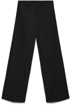 VERO MODA Vmberlin MW Pantalon Large à Paillettes Noos, Noir, L / 32L