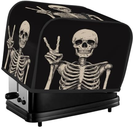 Cubierta para tostadora de 2 rebanadas, protector de esqueleto en V antihuellas, pequeño electrodoméstico de cocina, impermeable, a prueba de polvo