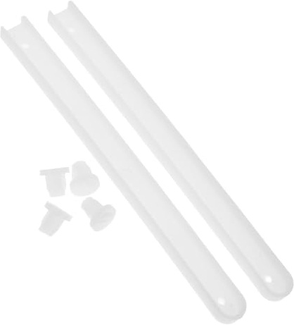 NUOBESTY 1 Satz Schubladenführungen Ersatzschubladenrutschen Schubladengleiter Schubladen-Set Soft-Close-schubladenadapter Treppenrutsche Unteren Reitungsschubladenabläufe Weiß Plastik