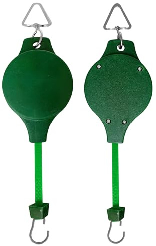 Generisch Pflanzenhaken Flaschenzug, Blumenkorbhaken Aufhänger Flaschenzug, Teleskopischer Halter zur Pflanzenbewässerung für Garten, Balkon, Blumenkörbe, Vogelfutterhäuser sowie für Outdoor- und