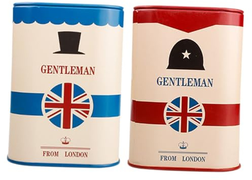 PLAFOPE 2 piezas Caja Metálica para Guardar Cuchillas de Afeitar Unidades con Tapa Desmontable Resistente al Agua Diseño Vintage para Salones y Barberías Almacenamiento Seguro para