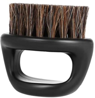 EPIGEIST Rasier und Bartbürste für Männer aus Abs und Borsten Tragbar Gleichmäßige Verteilung von Bartbalsam für Haushalt und Friseursalon Schwarzes Design