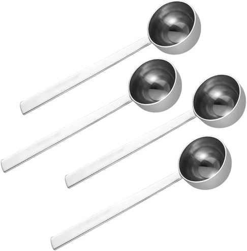 4 Kaffeelöffel Edelstahl, Messlöffel Zum Portionieren, Kaffeelöffel Portionierer Mit Präzision, Dosierlöffel Für Kaffee, Tee Und Gewürze