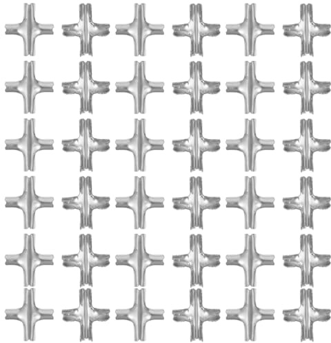 TOYZFRIENDY Lot de 100 Boucles Croisées en Acier Inoxydable 3.0 Mm pour Filet Antivol Invisible, Clips Transversaux pour Câbles Métalliques, Fixation Résistante pour Grilles de Sécurité