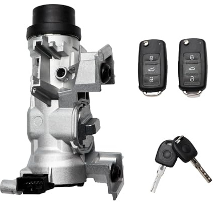 Suolron Blocchetto di accensione per TT A1 A3 Q3 Alhambra ALTEA ATECA LEON Beetle GOLF TIGUAN Interruttore di accensione con 2 chiavi 2 telecomandi 1K0905865 1K0905851B 1K0905841
