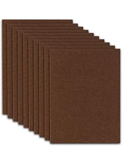 Set di 10 feltrini per mobili - 20 cm x 15 cm x 3 mm di spessore - autoadesivi con nastro 3M, resistenti, fai-da-te - si possono tagliare in qualsiasi forma