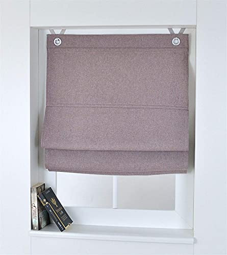 Raffrollo Ösenrollo Dimout braun ca. 80 x 130 cm