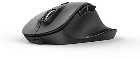Trust Fyda Mouse Wireless Ricaricabile, Design Ergonomico, Ricevitore USB Plug-and-Play, DPI 800/1200/1600/2000/2400, 6 Pulsanti, Mouse senza Filo per PC Portatile, Computer - Nero