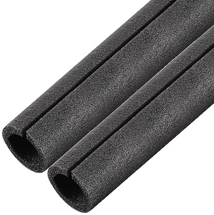 uxcell Foam Tube 1.64 Ft Length 1.37in ID 2.15in OD Hollow Pipe Cover for Protecting Pipes and Heat Preservation Black 2 Pack