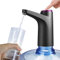 NK Dispensador de Agua - Indicador LED, Batería 1200 mAh Recargable por USB, Compatible con Garrafas y Botellas 4,5L 5L 7,5L 10L 11,3L 15L 18,9L Adaptador de 3,8 y 4,8 cm (Negro), Pequeño