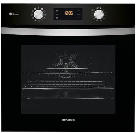 Privileg PBWK3 JH8S BLG Einbau-Backofen mit Hydrolyse und Dampffunktionen/ 71 l/Hydrolyse/CLICK und CLEAN/Multi-Level-Kochen/Pizzafunktion/Freasy Cook