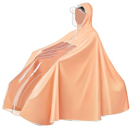 VGEBY Impermeabile Elettrico per Bici, Poncho Antipioggia per Bicicletta, Poncho Antipioggia, (Tipo di Bicicletta 3XL Arancione)
