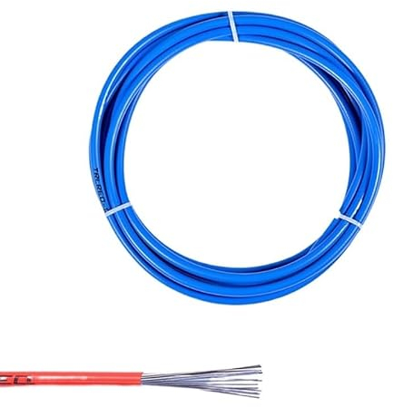 GFDSGRE Fahrrad Bremszug 300 cm Universal-Fahrradbremskabelgehäuse Schaltkabel Drahtrohr for 4 mm/5 mm MTB Rennrad Umwerfer Bremsleitung Vorne Hinten Rohr Bremszug Fahrrad(Shift Blue)