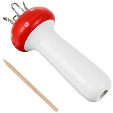 VILLCASE 2pcs Mushroom Shaped Knitter French Knitter for DIY Craft Wool Handy Knitting Tool for Chunky Yarn and Wool Knitting Accessories