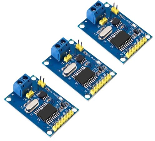 MCP2515 Modulo bus CAN RUIZHI 3 pezzi MCP2515 Schermata bus CAN basata sul ricevitore TJA1050 Supporta la tecnologia CAN V2.0B Protocollo SPI Compatibile con Arduino e Raspberry Pi