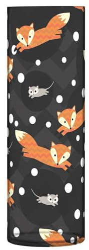 Chic Foxes - Jarrón cilíndrico negro personalizado de plástico para decoración moderna del hogar, 11.8 x 3.9 pulgadas