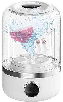 LFHWHKJ Lavadora de ropa interior portátil, minilavadora inalámbrica, recargable por USB, sin instalación, ideal for el hogar, dormitorio, apartamento, autocaravana, viajes y exteriores.