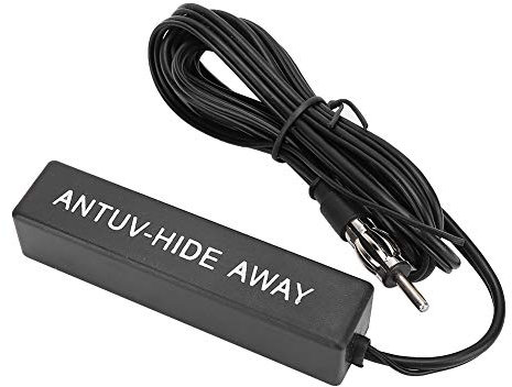 Naroote Antenne, Antenne Amplificateur 12V Universal Electronic Stéréo AM/FM Radio Hidden Amlifiée avec 77  Cable TV Cable Outdoor pour Le Navire Automobile RV