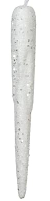Kaemingk Christbaumschmuck Kunststoff 24cm - Eiszapfen Figur zum Aufhängen - bruchfest - Weihnachtsbaum Anhänger für Weihnachten - Christbaumanhänger & Weihnachtsbaumschmuck - EIS Zapfen