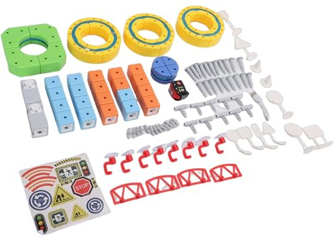 ASHATA Set di Treni Elettrici, Set di Treni da Corsa Flessibili Magnetici 3D Fai-da-te Pista da Costruzione antigravità