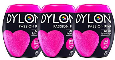 Dylon Machine Dye Pod Box of 3 Passion Pink, 25 x 10 x 4 cm