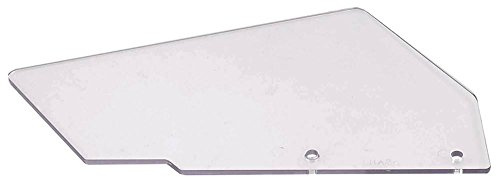 Gastroteileshop Handschutz für Aufschnittmaschine 250SCEV, Transparent, Legierter Stahl, 250mm Breite, 165mm Höhe, 6,8mm Loch, 4mm Stärke, Restehalter, 220