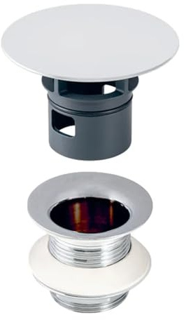 Geberit Ablaufventil G 1 1/4x80mm, hgl-vc, m fr. Ausl, hgl-vc