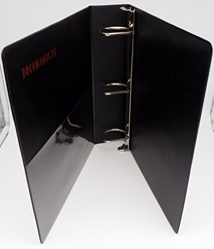 docsmagic.de 3-Ring Album Black - Raccoglitore per Carte da Gioco collezionabili - Nero - PKM - YGO - MTG