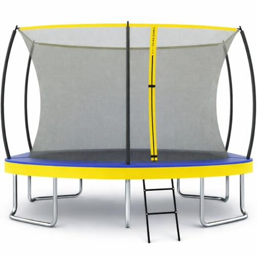 ZERO GRAVITY Ultima 5 Rectangular Barrel Trampoline in 3 Sizes. High Specification with Safety Enclosure Netting and Ladder (12ft x 8ft Barrel)
