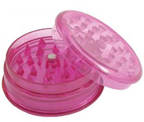 Molinillo de hierbas de plástico rosa para almacenamiento de hojas de tabaco