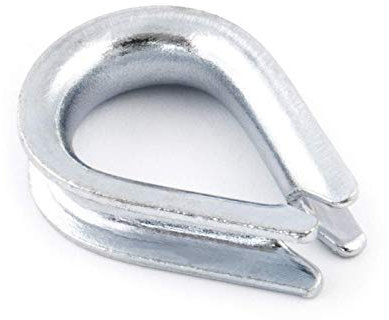 4 x 10 mm Thimble Rope Clip Clamp Fixing Loose Ends of Wire, Jute and Polypropylene Ropes