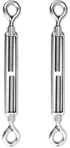 WiMas M10 - Tenditore per tendicordi, in acciaio INOX 304, tendicavo per cavi e occhi, confezione da 2