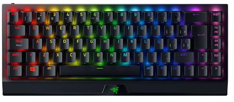 Razer BlackWidow V3 Mini HyperSpeed (Yellow Switch) - Teclado para juegos 65% compacto con interruptores mecánicos (lineales y de clic, iluminación RGB Chroma) Teclado Español - Negro