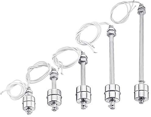 TuToy Acciaio Inox Serbatoio Di Flusso Dell'Acqua Verticale Galleggiante Interruttore Di Livello Del Sensore Di Liquido (350mm)