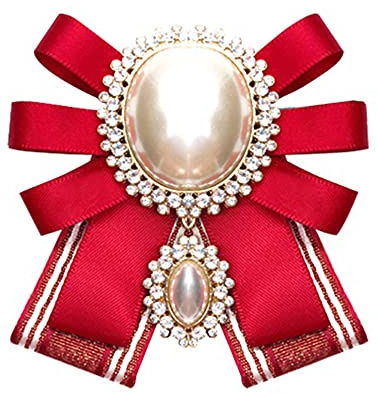KABELIFE Schleife Brosche Damen Mädchen Schleifenbrosche Schleifen Mit Strass Schmuck Brosche Glitzer Kristalle