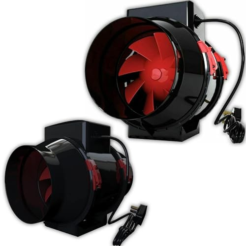 Powerful Inline Extractor Duct Fan Ventilation Hydroponics Grow Room Mixed Flow (6 Inches 150MM)