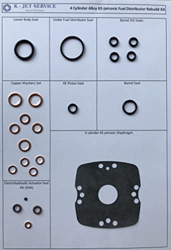 Mengenteiler Reparatursatz für alle Bosch 4 Zylinder KE-Jetronic Aluminium kompatibel mit Mercedes 190 200 230 Ford Escort Orion VW Golf Passat Scirocco