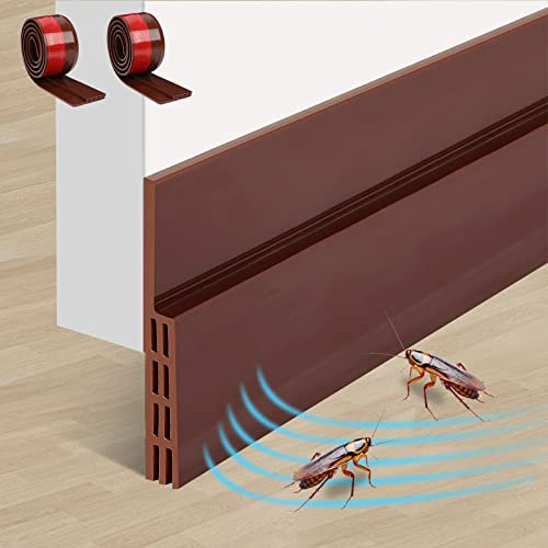 AiQInu Bas de Porte Isolant,2 PCS Boudin de Porte Isolant, Joint de montant de porte découpable,Convient pour,insonorisation,lutte contre les nuisibles ou bandes de protection contre les intempéries