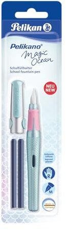 Pelikan 815949 Schulfüller Pelikano Magic Ocean Feder M inkl. 2 Patronen GTP Blister