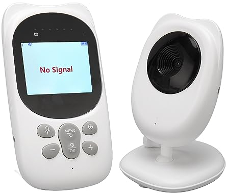 Fockety Moniteur Vidéo pour bébé avec Caméra et Audio, Moniteur bébé sans Fil 2,4 Pouces sans WiFi, Moniteur Caméra bébé avec Audio Bidirectionnel, Mode VOX, Vision Nocturne, Blanc