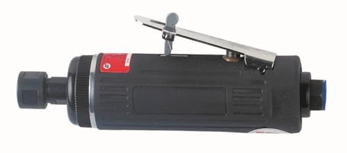 Amoladora recta neumática con regulador incorporado, alta calidad profesional, herramienta neumática con pinza de 6 mm y escape trasero, gran comodidad de uso, 25.000 rpm